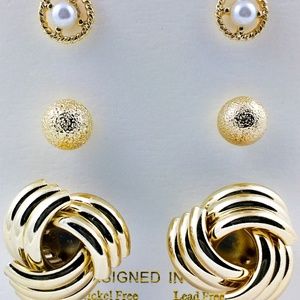 Assorted 3 pairs of studs